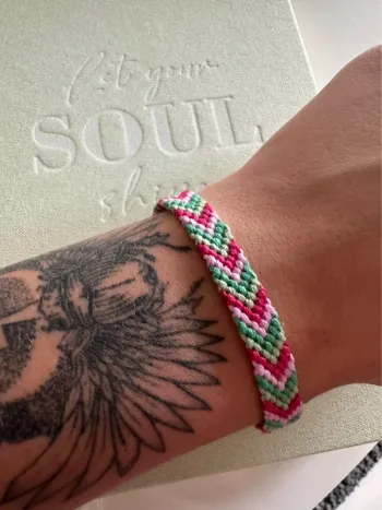Bracelet brésilien rose vert