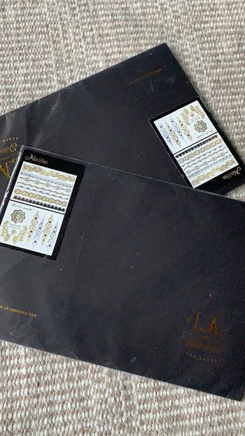 Lot de bijoux de peau tatouage temporaire dorée argenté