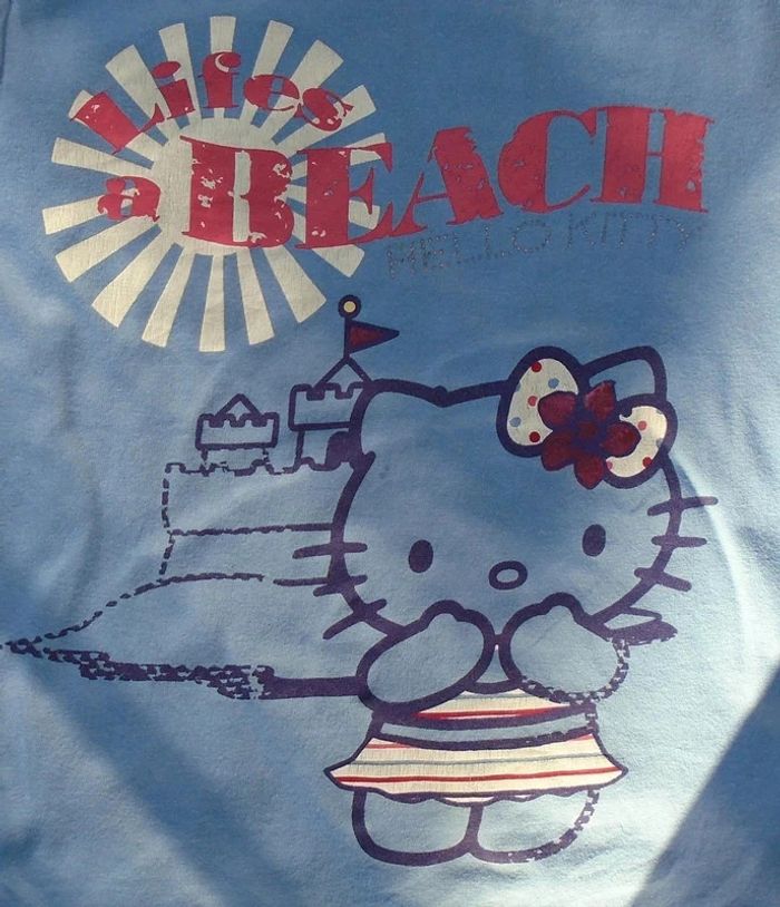 Joli tee-shirt fille Hello Kitty 5-6 ans - photo numéro 2