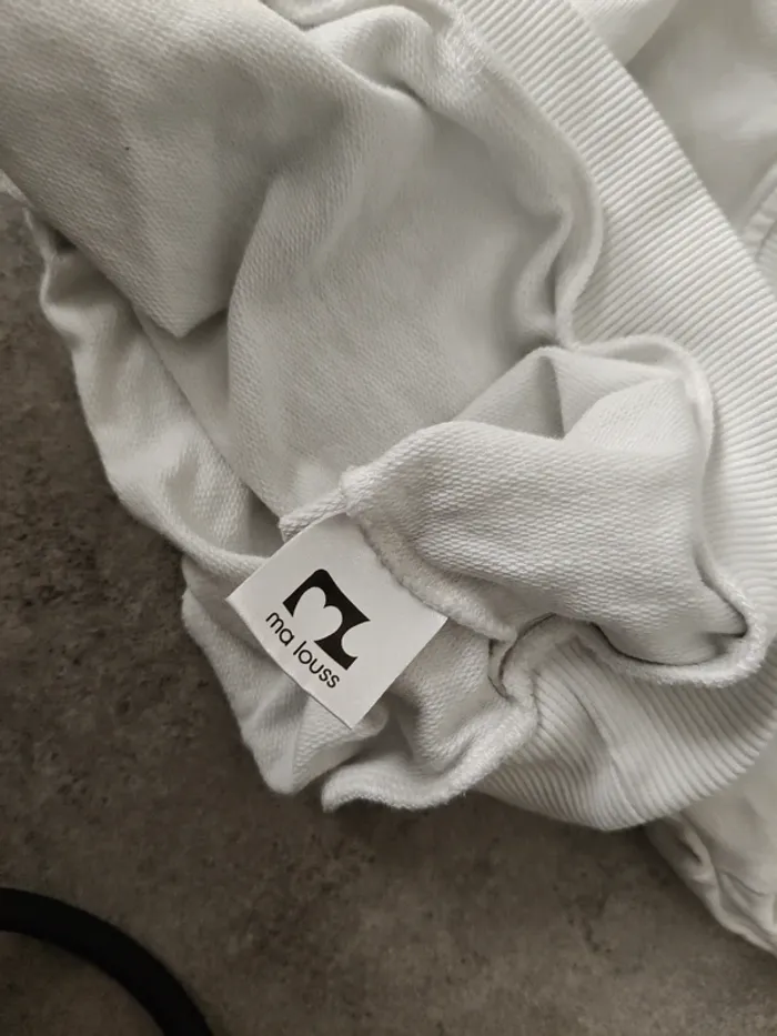 Pull blanc cassé Ma Louss abeille en coeur 2-3 ans - photo numéro 4