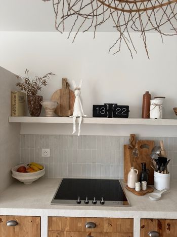 Déco décoration fait main lapin minimaliste  50/60cm   Pièce unique fait main 