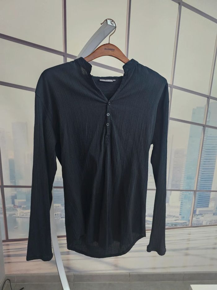 Chemise en coton noir XL