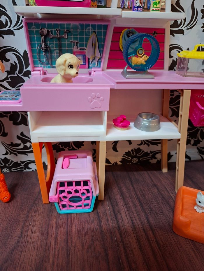 Barbie avec animalerie chien , chat et hamster - photo numéro 5