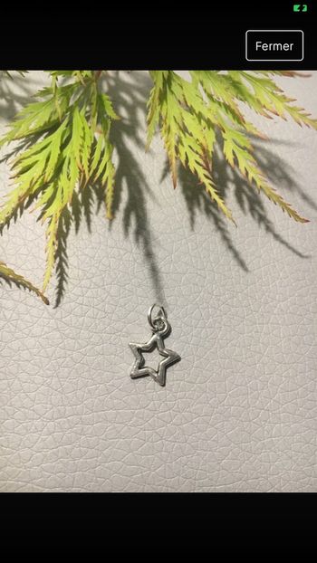 pendentif fantaisie métal argenté étoile lot de 3