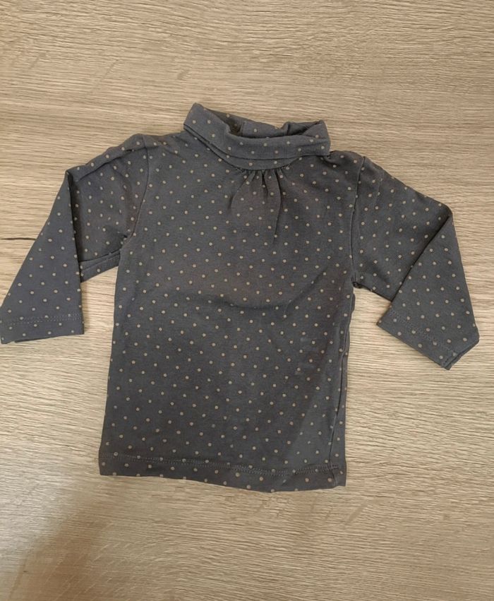 T-shirt gris à pois - 3 mois - kitchoun - photo numéro 3