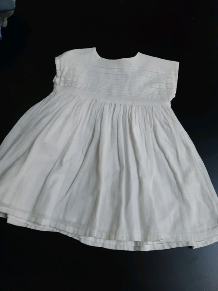 Robe blanche boutchou 6 mois cérémonie bébé fille