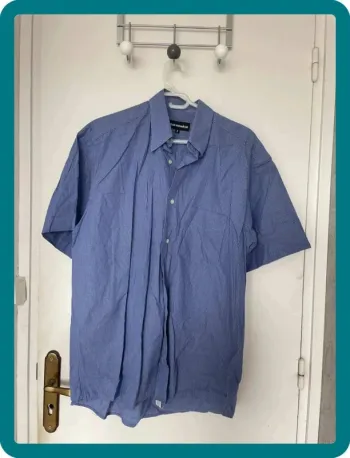 Chemise à carreaux bleu