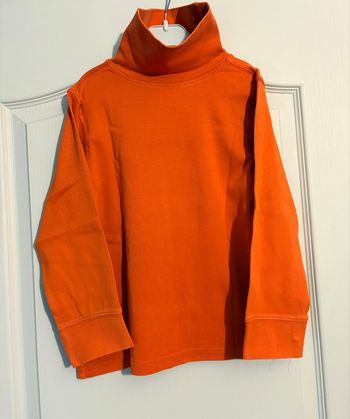 Sous-pull col roulé NKY – 8 ans – Orange – 100% coton – TBE