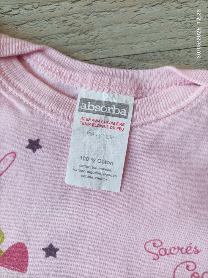 Lot bodies fille 6 mois - photo numéro 2