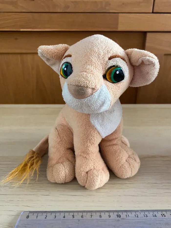 Peluches Disney roi lion King Simba Nala lionceau nez aimanté plush 1995 - photo numéro 3