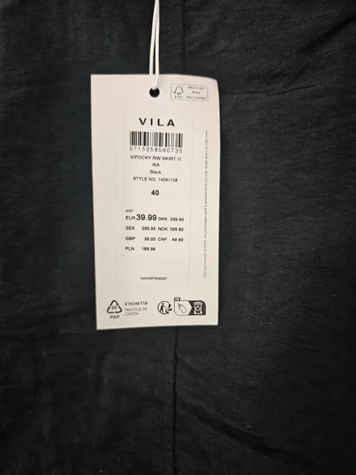 Jupe cargo Vila – Taille 40 – Noire – Neuve avec étiquette - photo numéro 5