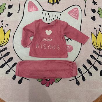 Pyjama 2 pièces 24 mois velours fille