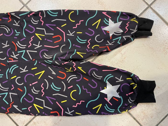 Combinaison de pluie IELM 86cm (12-18 mois) noire motifs colorés - photo numéro 5