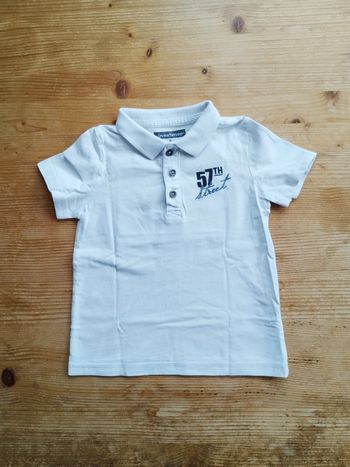Polo blanc garçon – 5 ans – Très bon état