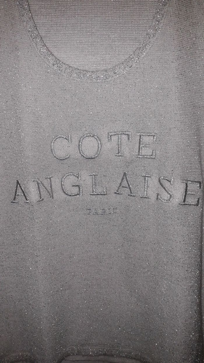 Cote anglaise débardeur blanc argenté taille 40 - photo numéro 2