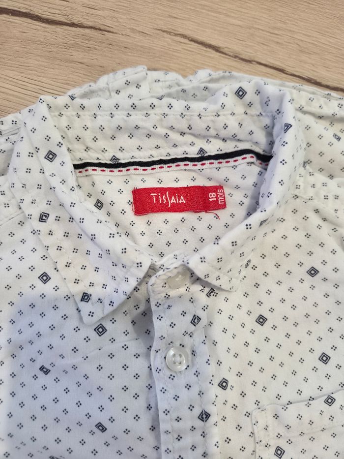 Chemise blanche logo bleu, Tissaïa, 18 mois - photo numéro 3