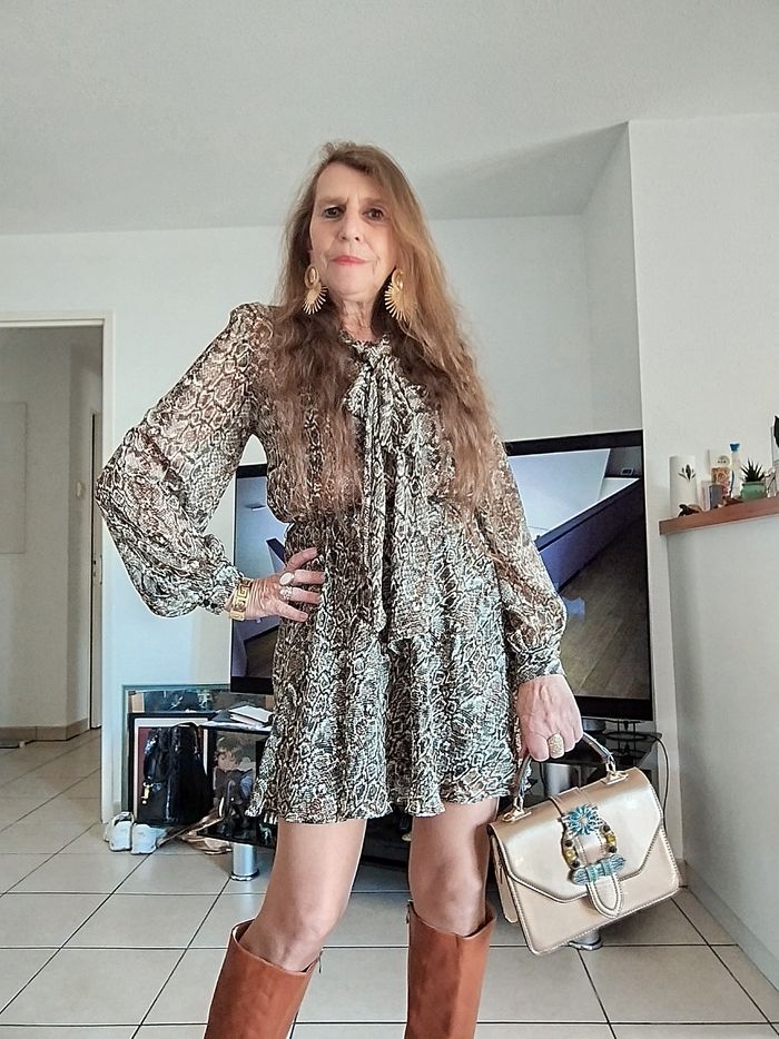 Robe 👗 façon reptile ZARA - photo numéro 4