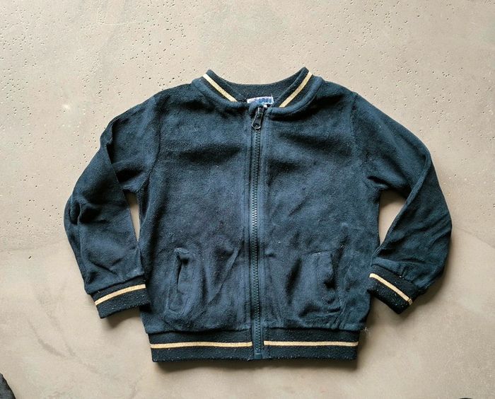 Veste velours bleu marine