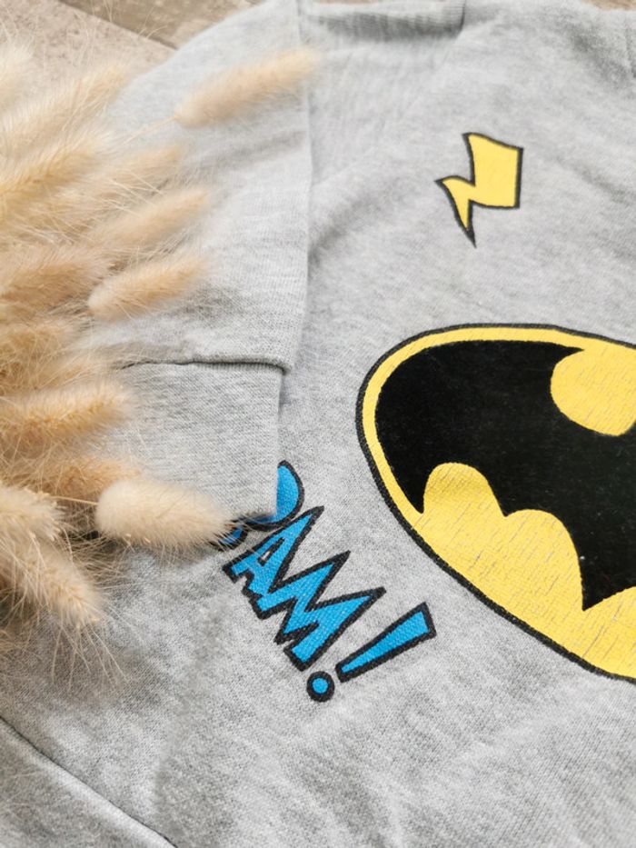 🌺Sweat batman 18mois gris chiné super héros bébé garçon - photo numéro 7