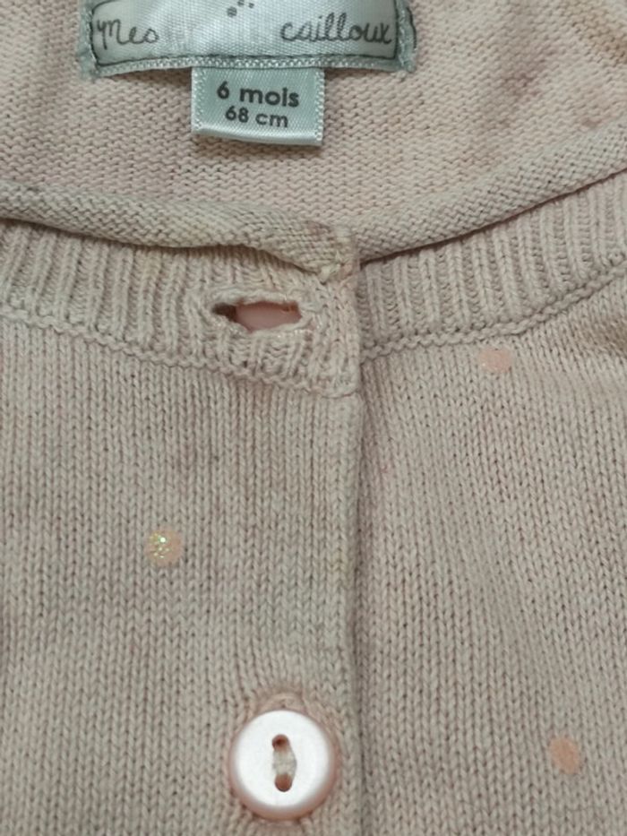 Gilet fin rose mes petites cailloux 6M - photo numéro 9