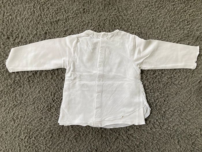 Lot de 2 tee-shirts ML blanc 12 mois - photo numéro 5