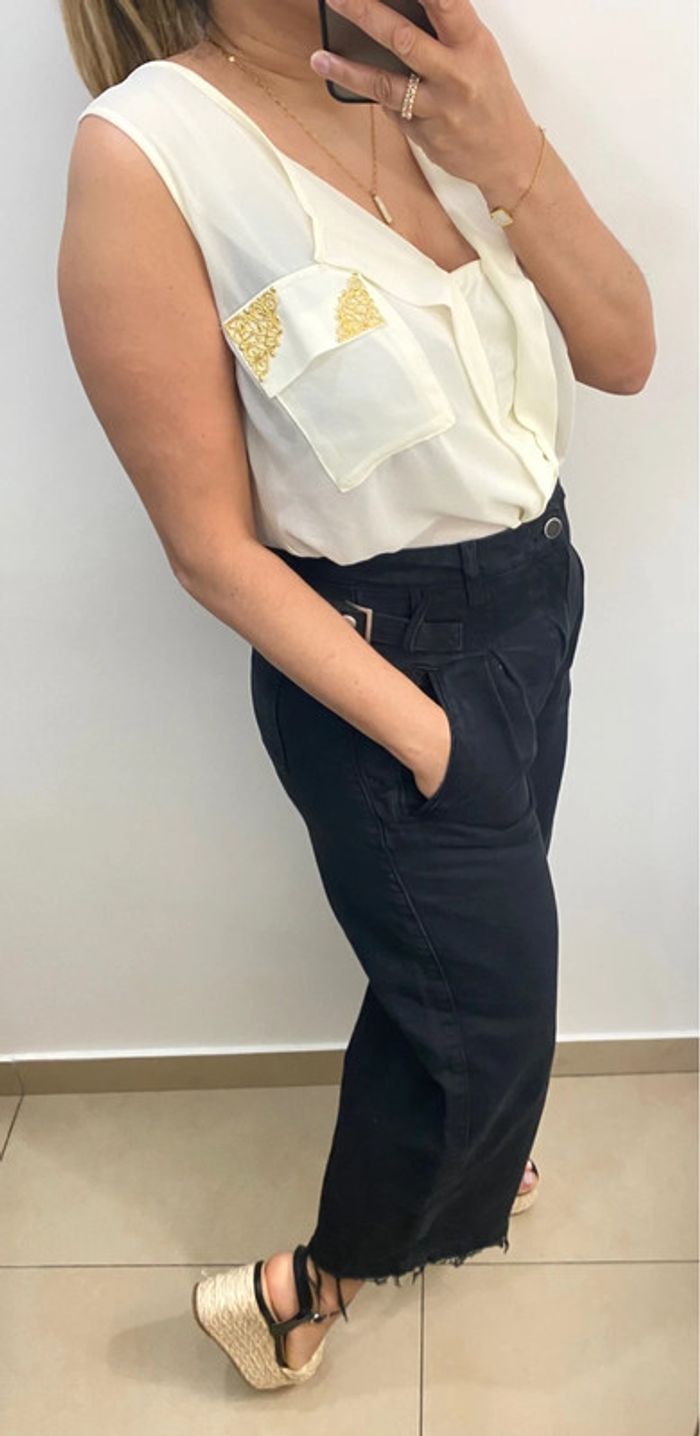Jean large zara 3/4 Taille S-M - photo numéro 3