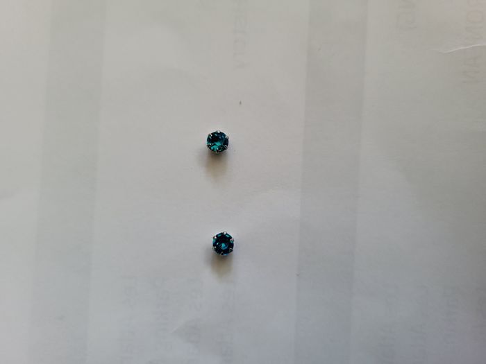 Boucles d'oreilles bleues - photo numéro 7