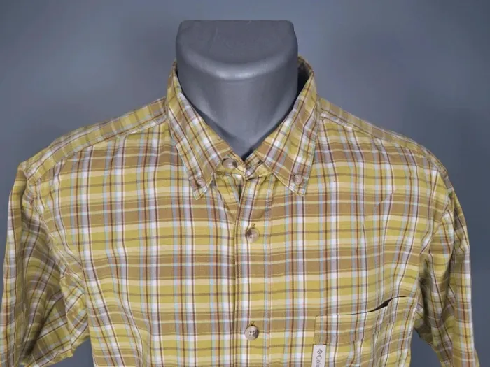 Chemise Columbia à manches courtes – Motif à carreaux - taille L (576) - photo numéro 2