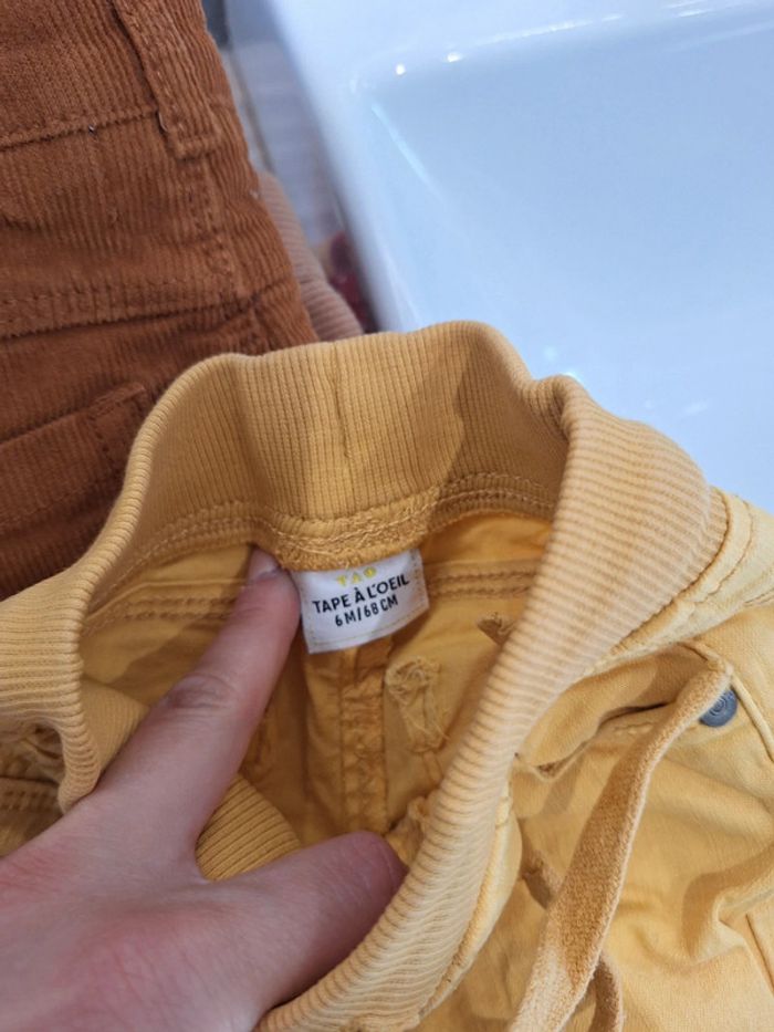 Pantalon jaune bébé garçon 6 mois tape à l'œil - photo numéro 2