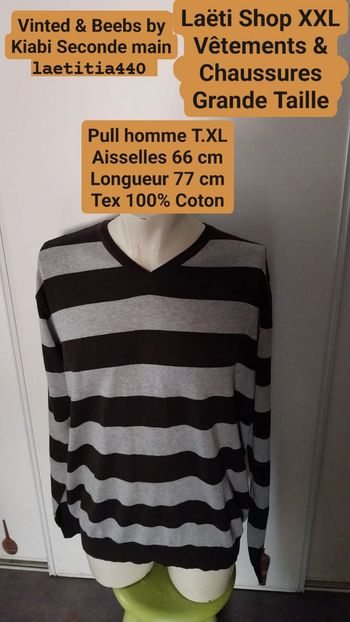 Pull homme T.XL Tex