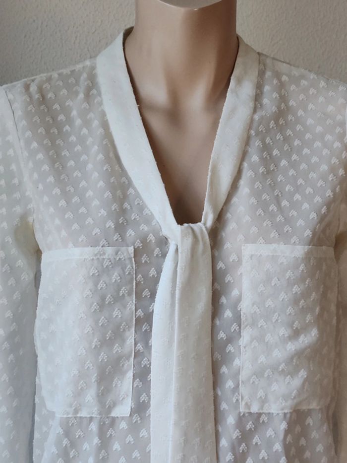 Blouse blanc Zara manches longues - photo numéro 5