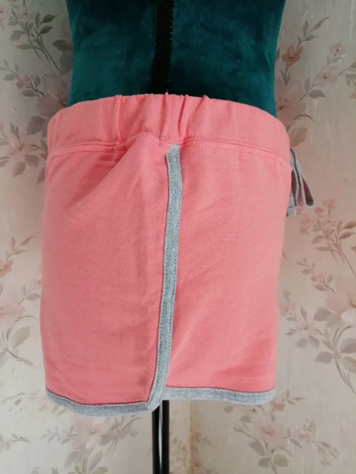 Short corail avec détails gris lien à nouer / one & unik / (M) - photo numéro 5