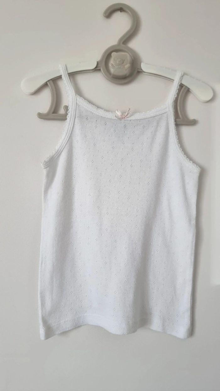 Lot 2 Chemises maille pointelle, debardeur, maillot corps kiabi 2-3ans - photo numéro 5