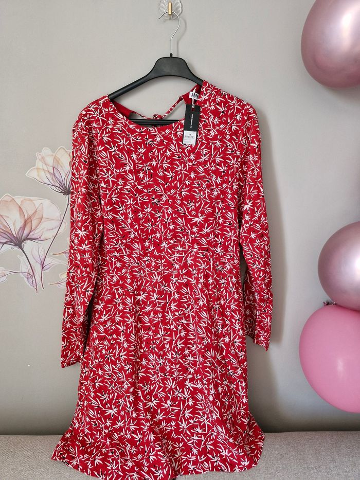 Robe rouge à motif taille 44 neuvr avec étiquettes de SBRN - photo numéro 8