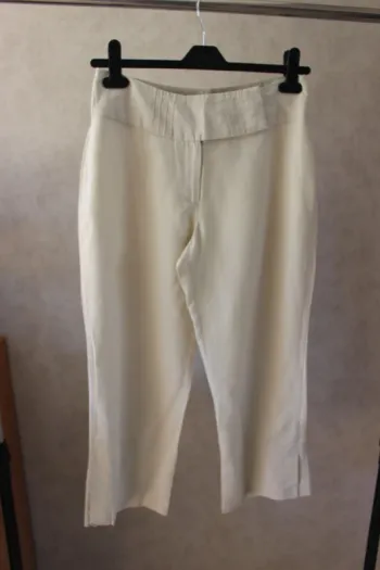 Pantalon en lin, camaieu