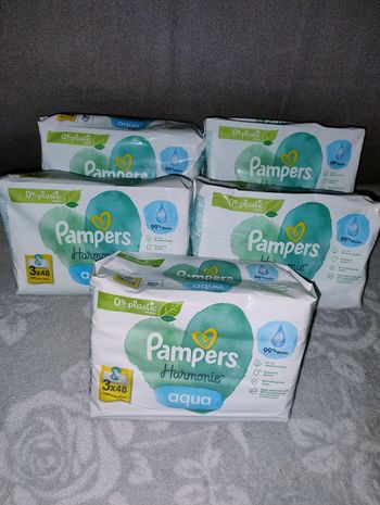 Lot de lingettes Pampers harmonie aqua