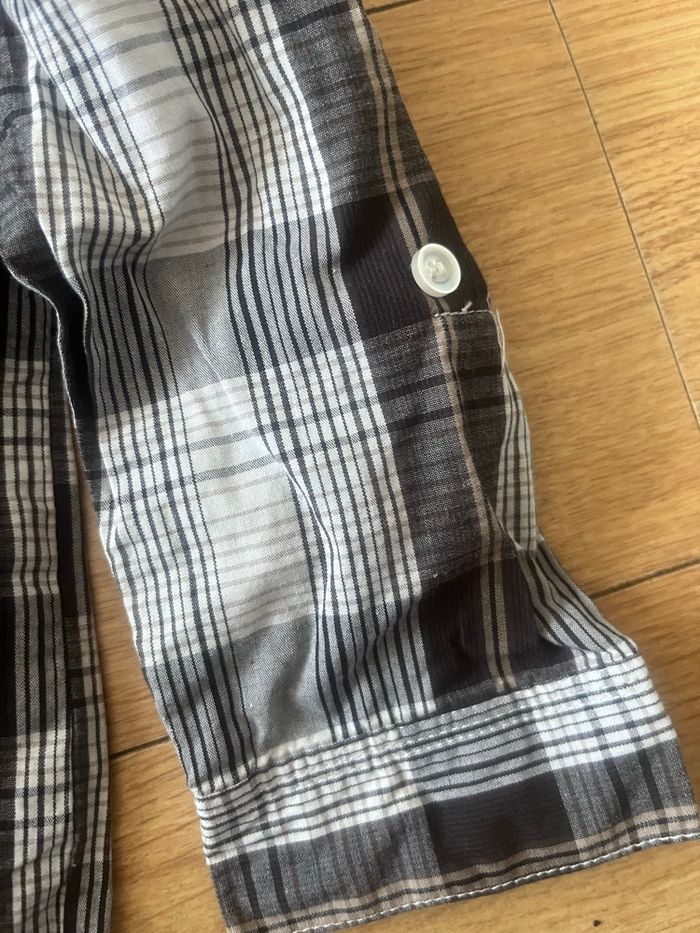 Chemise garçon manches longues à rayures 24 mois 100%coton - photo numéro 3