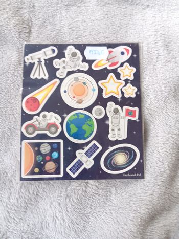 Planche de stickers espace