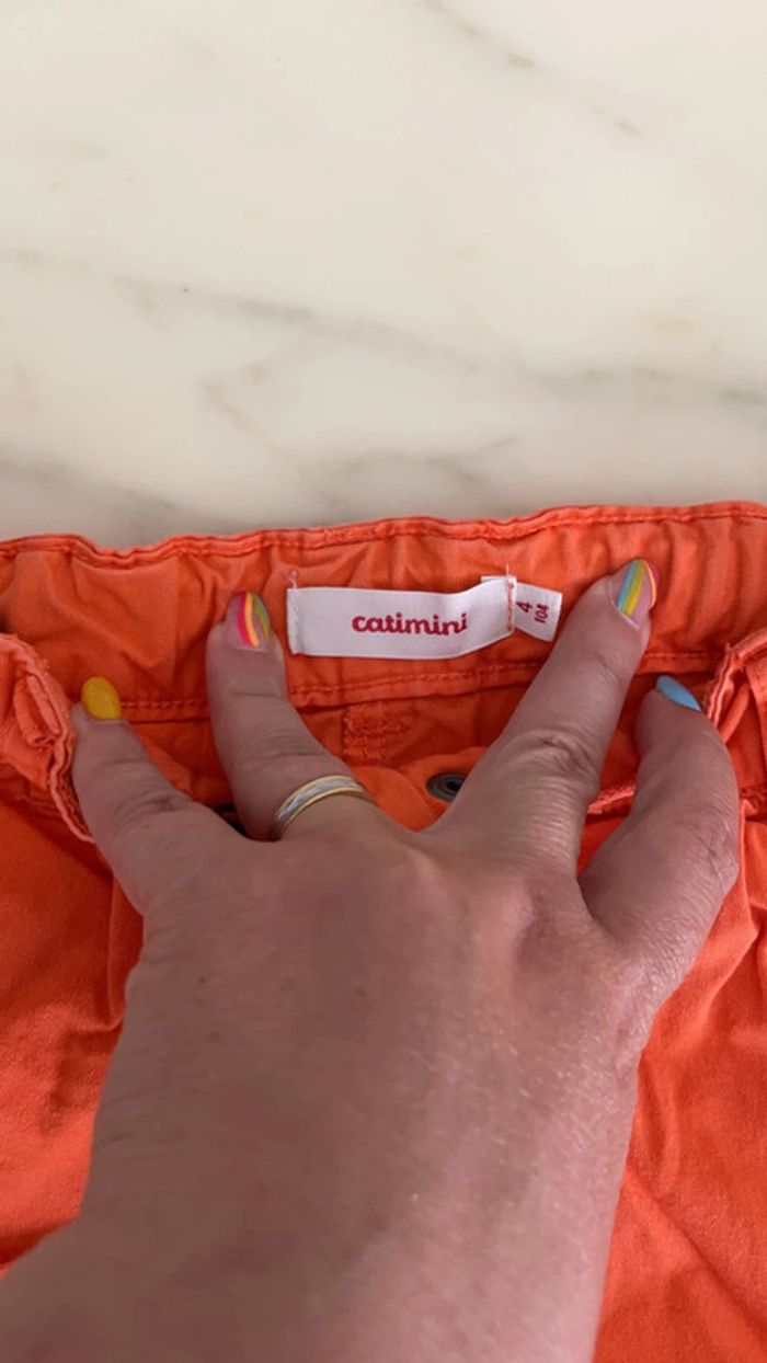 Short catimini orange 4 ans - photo numéro 3