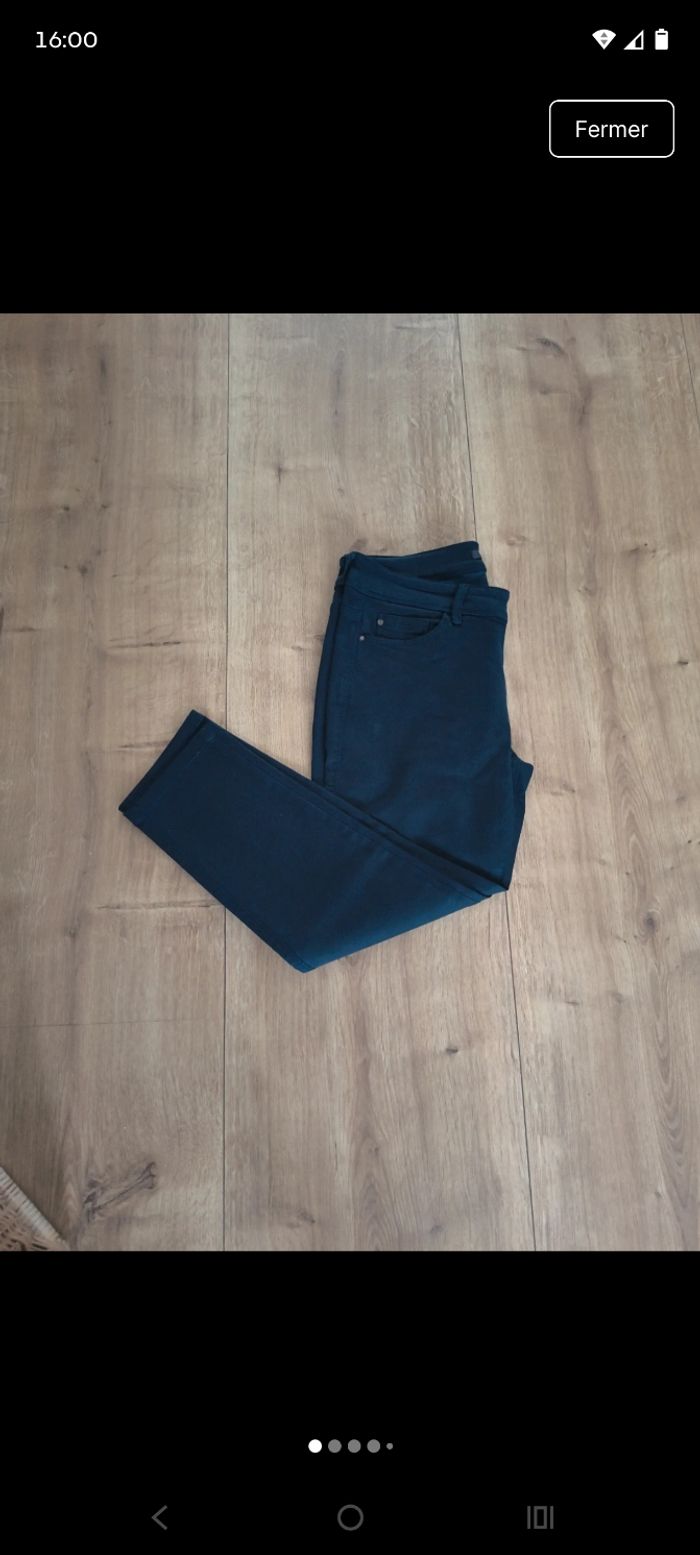 Pantalon Esprit bleu marine – Coupe droite – Taille 40 - photo numéro 1