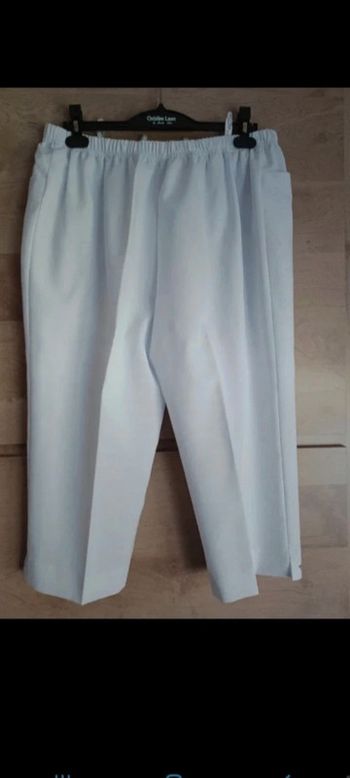 Pantacourt blanc Taille 46 alica décor dauphin strass