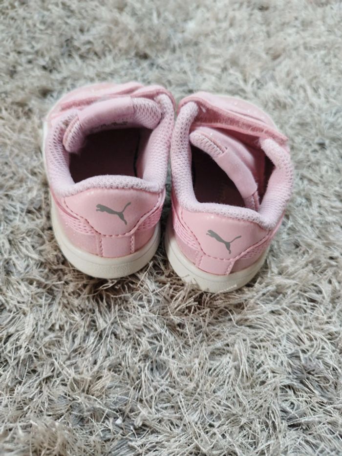 Basket rose bébé fille pointure 20 paillettes