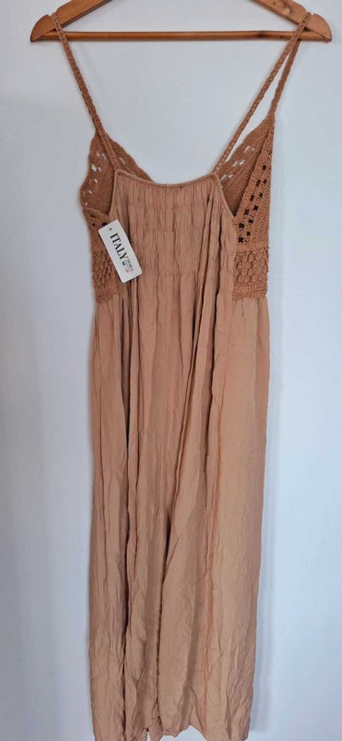 🤍 Robe longue bohème chic – crochet & douceur nude 🤍 - photo numéro 7