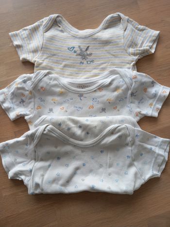 Lot de 3 bodies manches courtes 9 mois