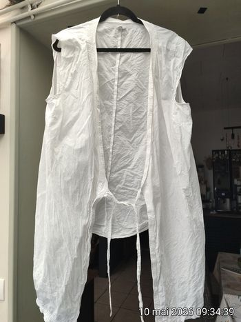 Superbe Gilet Long Sans Manches – Style Bohème / Romantique – grande Taille 56
