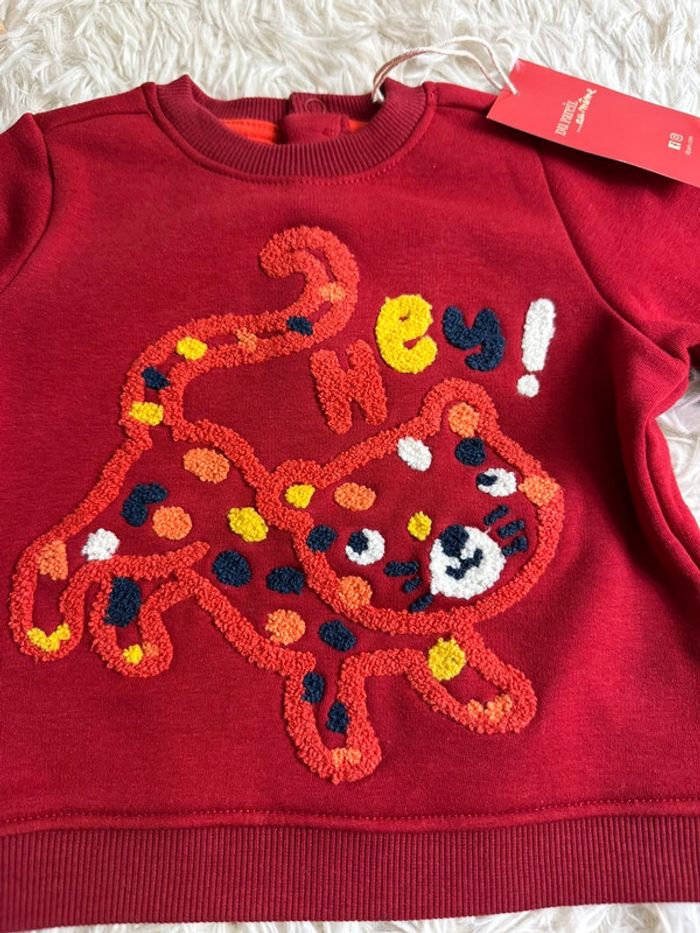 Pull rouge du pareil au même taille 6 mois - photo numéro 2