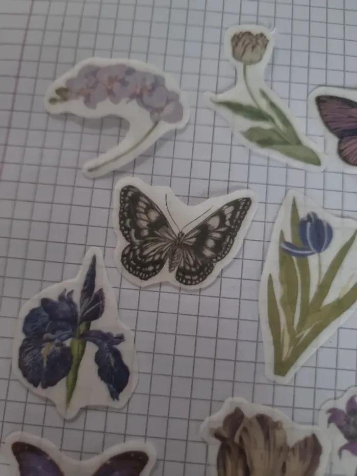 Lot stickers fleuri papier (lot B) - photo numéro 4