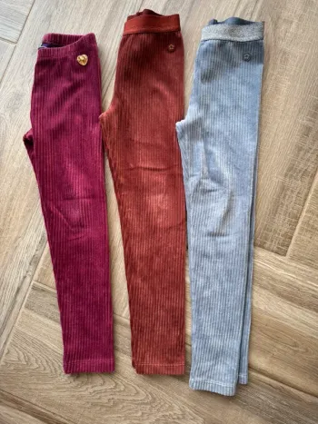 Lot de 3 leggings côtelés