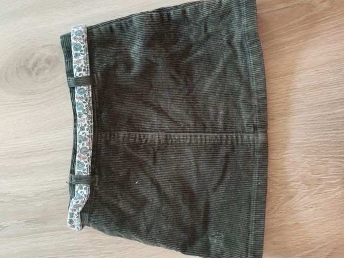 Mini jupe velours ceinture fleurs - photo numéro 4