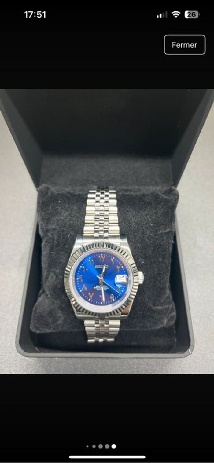 Seiko mod arabic dial bleu foncé - photo numéro 4